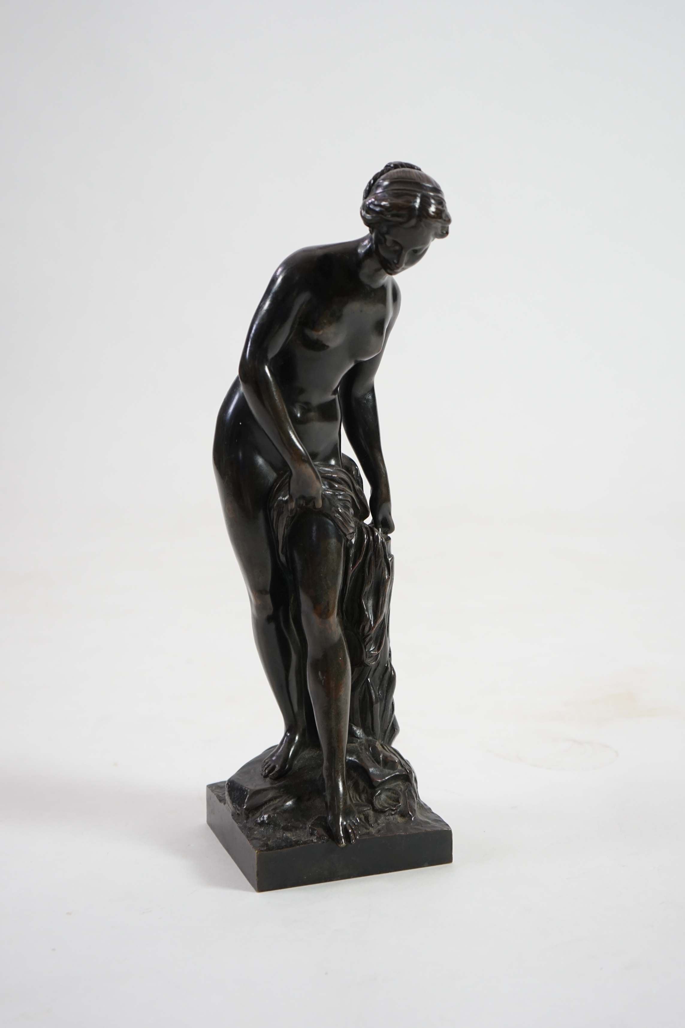 After Étienne-Maurice Falconet (1716-1791), a late 19th century bronze figure of Venus au bain